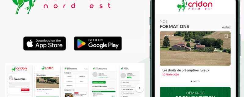 Application smartphone du CRIDON Nord-Est